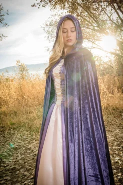 Little Adventures Adult Dark Purple Cloak With Hood><noscript><img width=