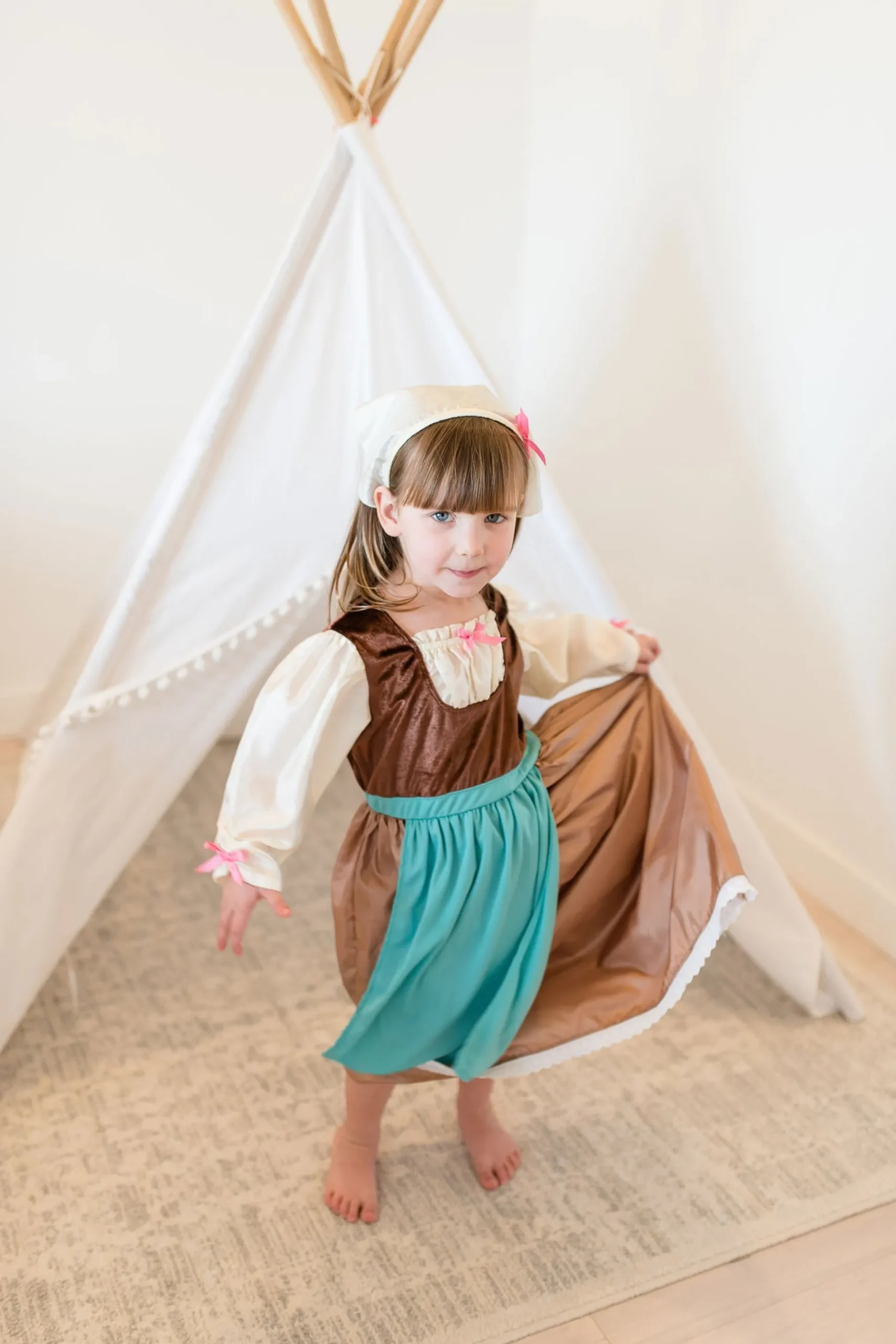 Little Adventures Cinderella Day Dress With Scarf> Dresses