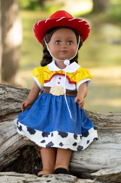 Little Adventures Doll Dress Cowgirl With Hat><noscript><img width=