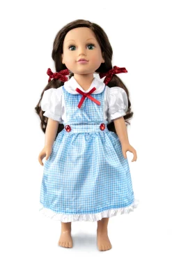 Little Adventures Doll Dress Kansas Girl With Bows> Doll Dress Ups