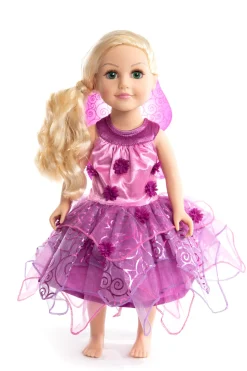Little Adventures Doll Dress Purple Blossom Fairy With Wings> Doll Dress Ups