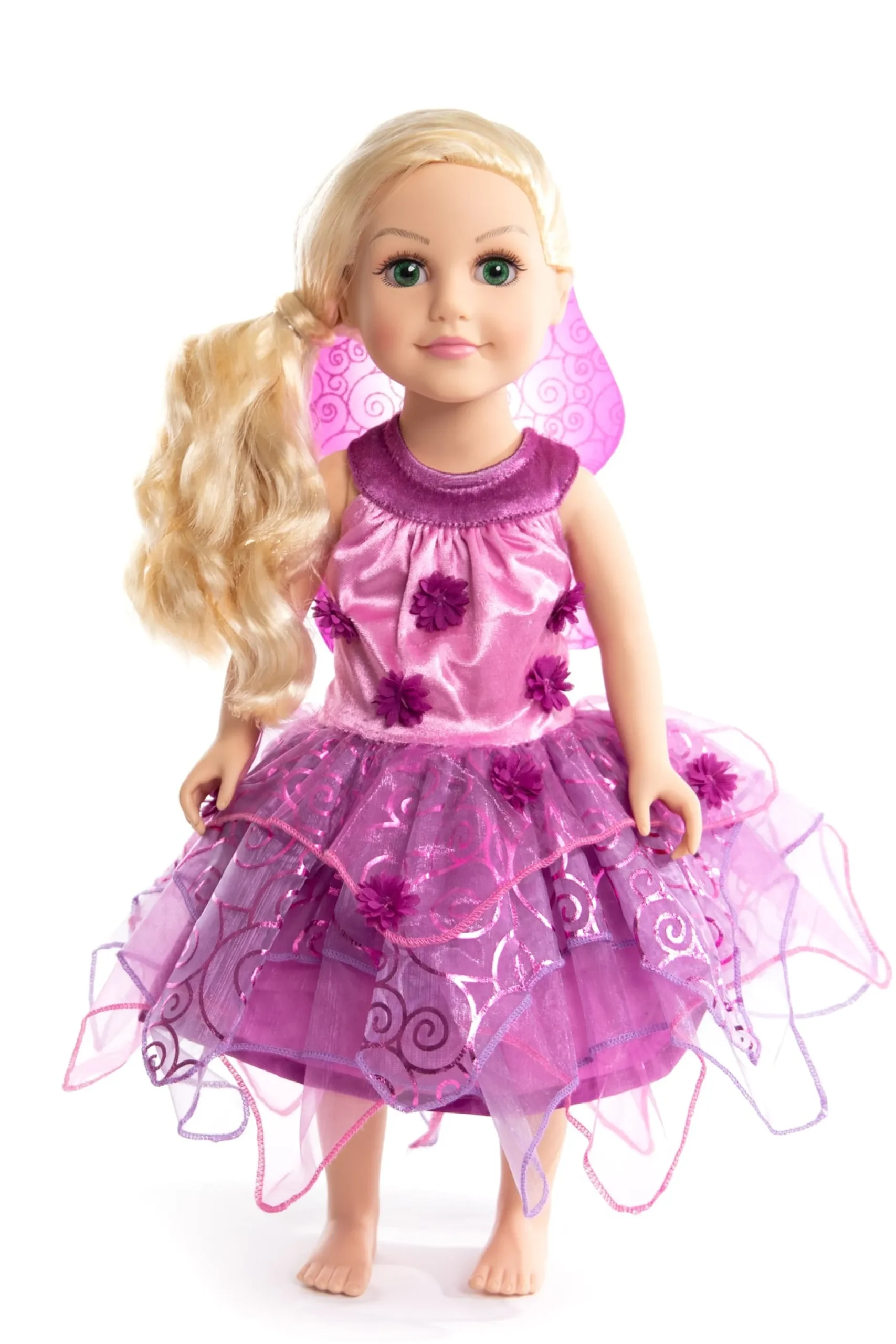 Little Adventures Doll Dress Purple Blossom Fairy With Wings> Doll Dress Ups