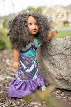 Little Adventures Doll Dress Purple Sparkle Mermaid><noscript><img width=