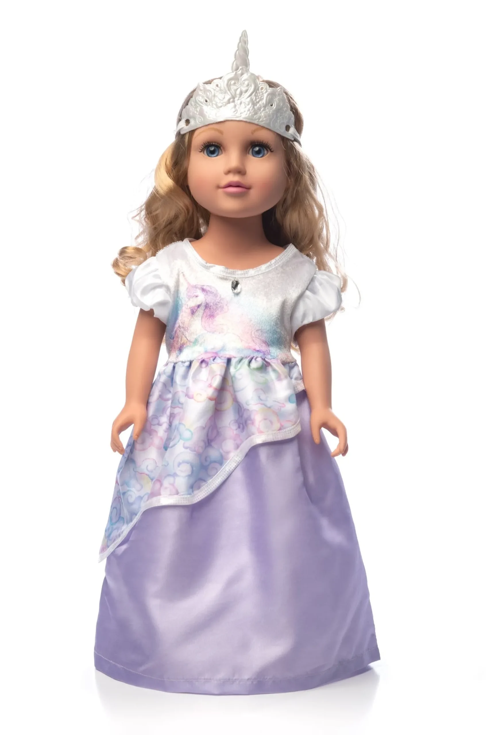 Little Adventures Doll Dress Unicorn Princess With Soft Crown> Doll Dress Ups
