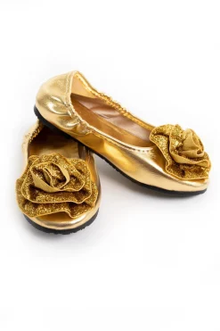 Little Adventures Gold Sparkle Shoes *New Sizing*> Accessories