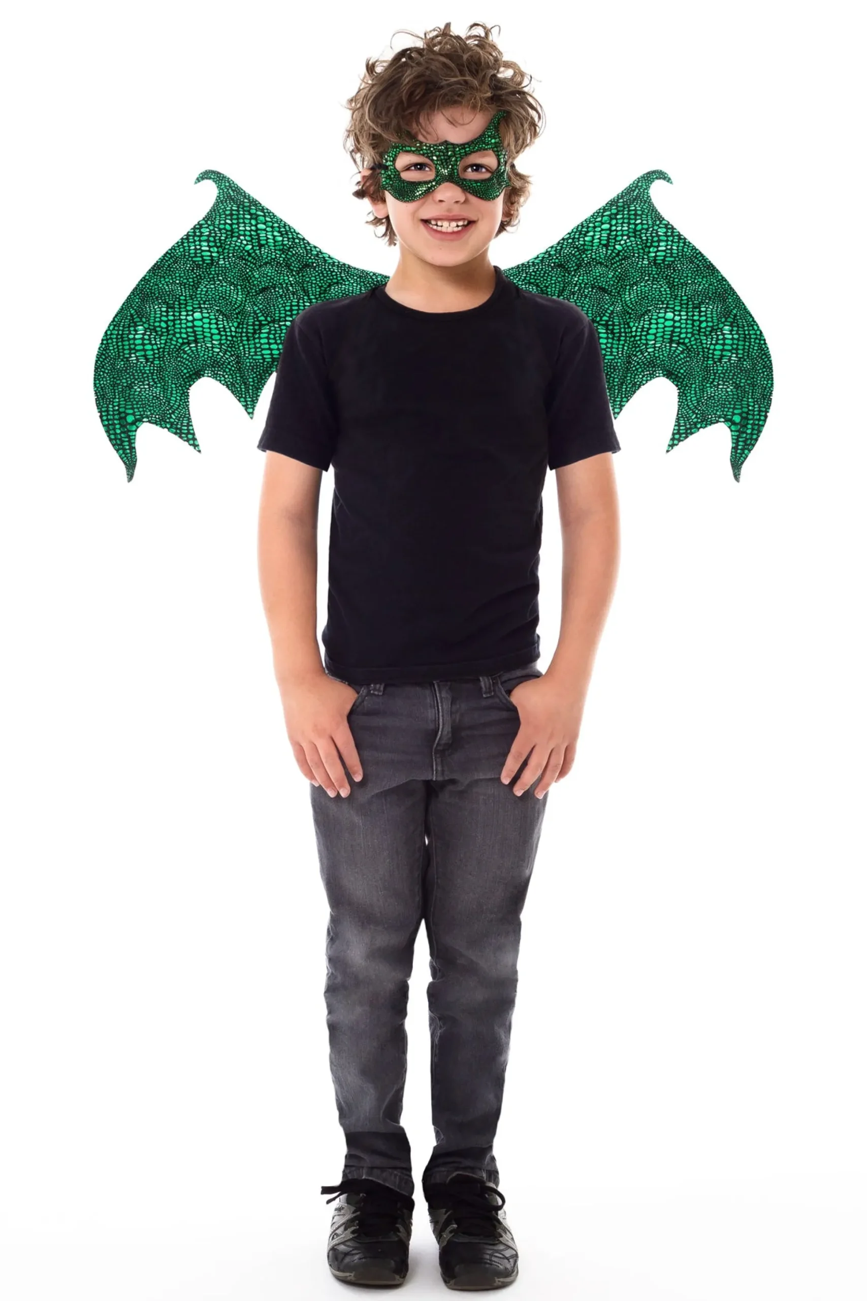 Little Adventures Green Dragon Wing & Mask Set> Accessories