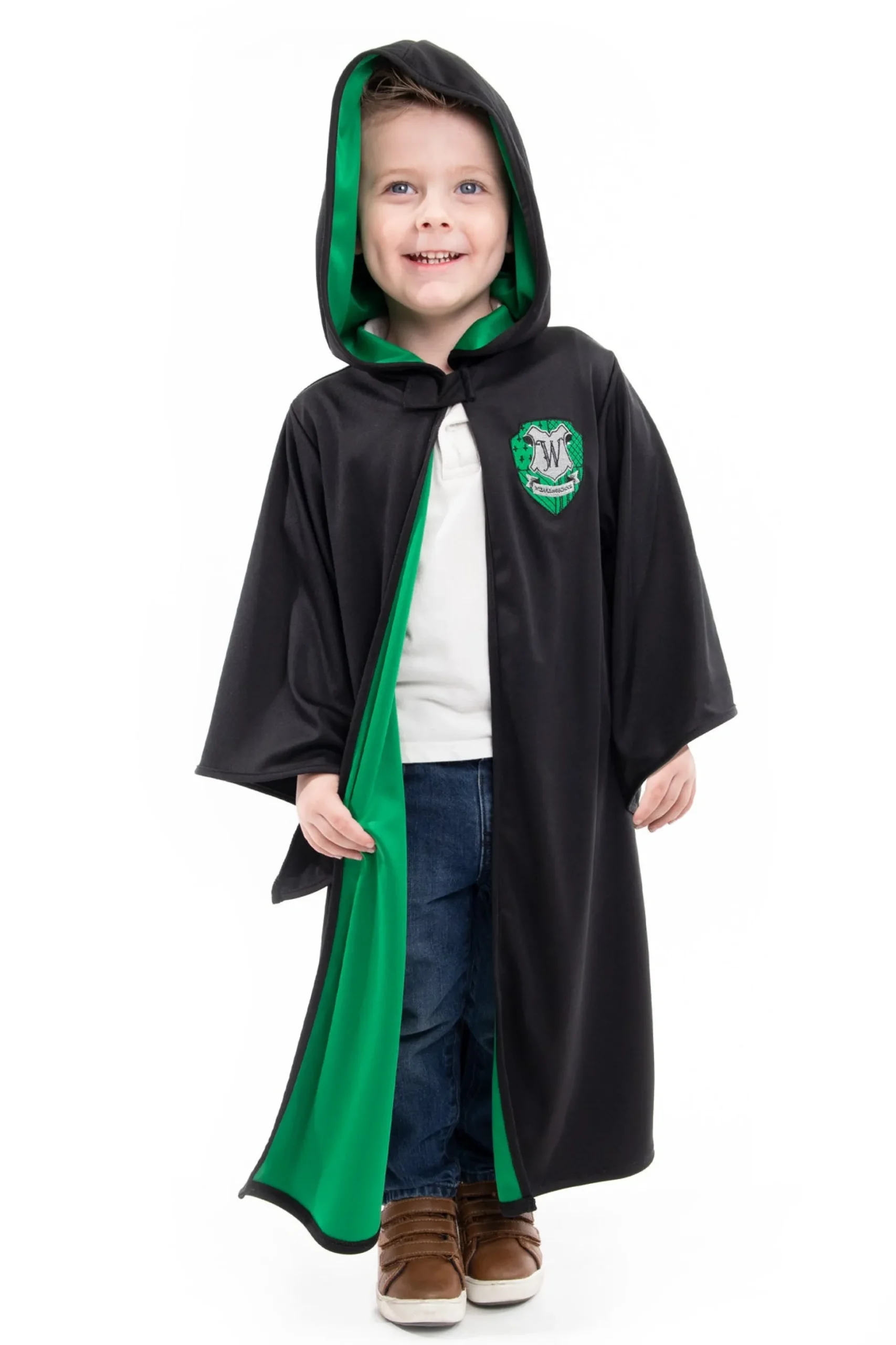 Little Adventures Green Hooded Wizard Robe> Cloaks