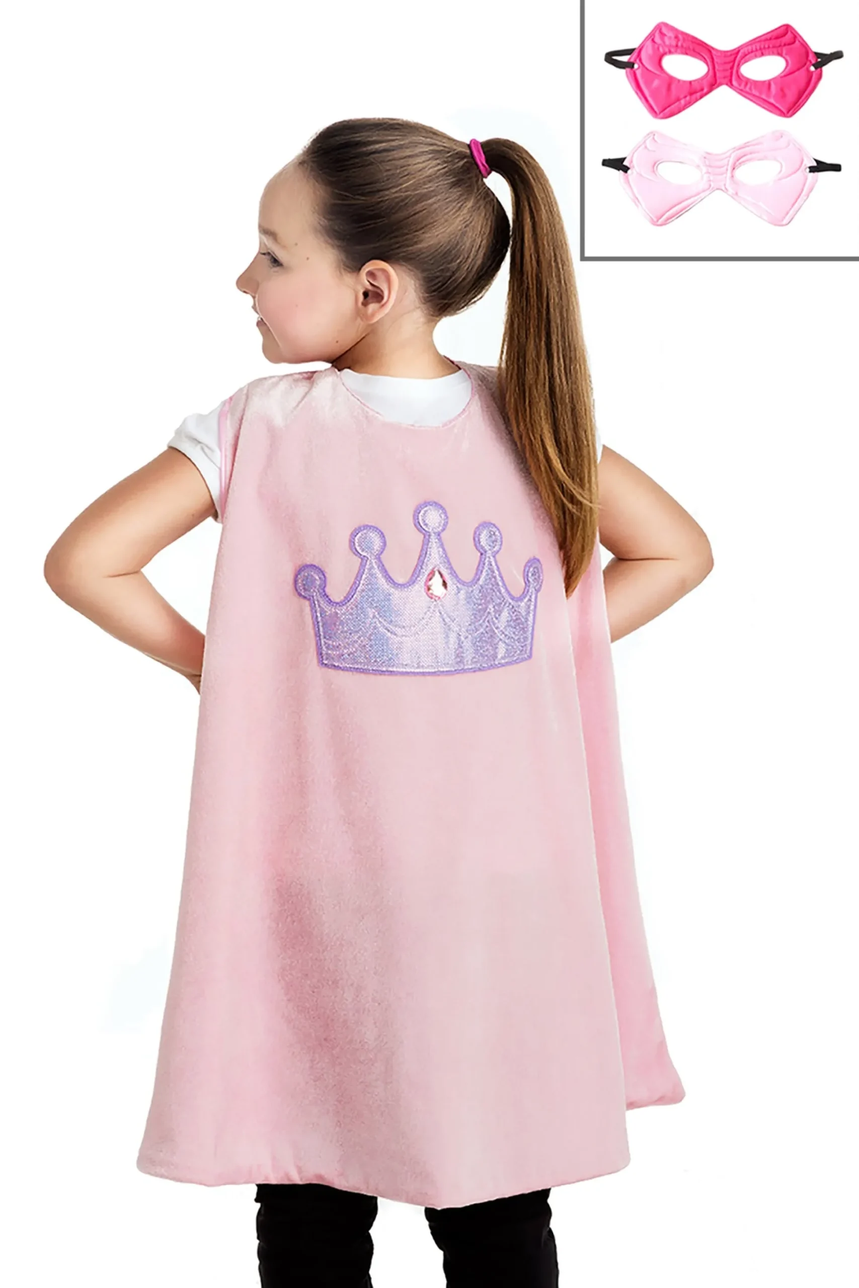 Little Adventures Pink Crown Cape & Mask Set> Dress Ups