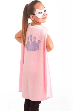 Little Adventures Pink Crown Cape & Mask Set> Cloaks
