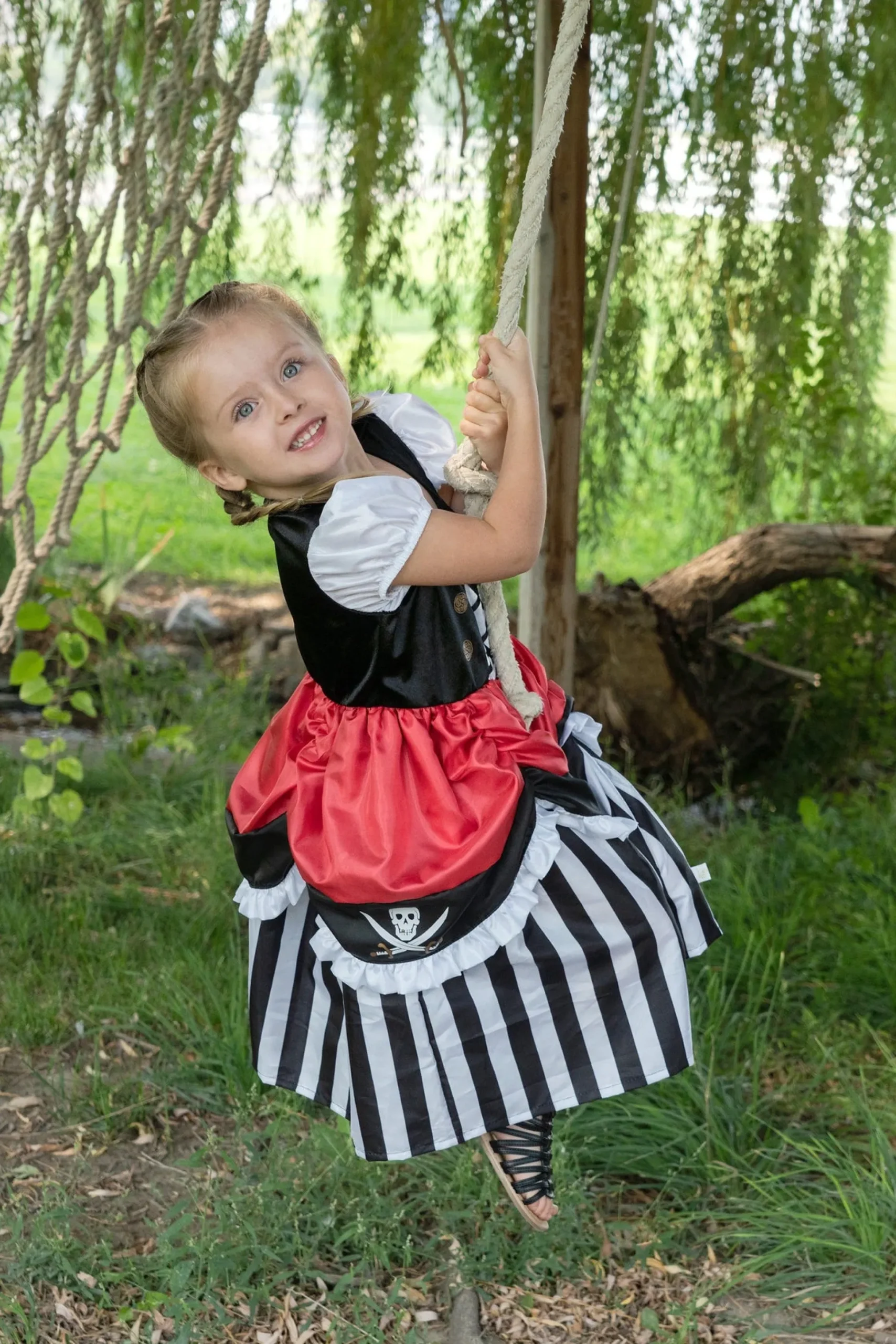 Little Adventures Pirate Dress With Headband> Dresses