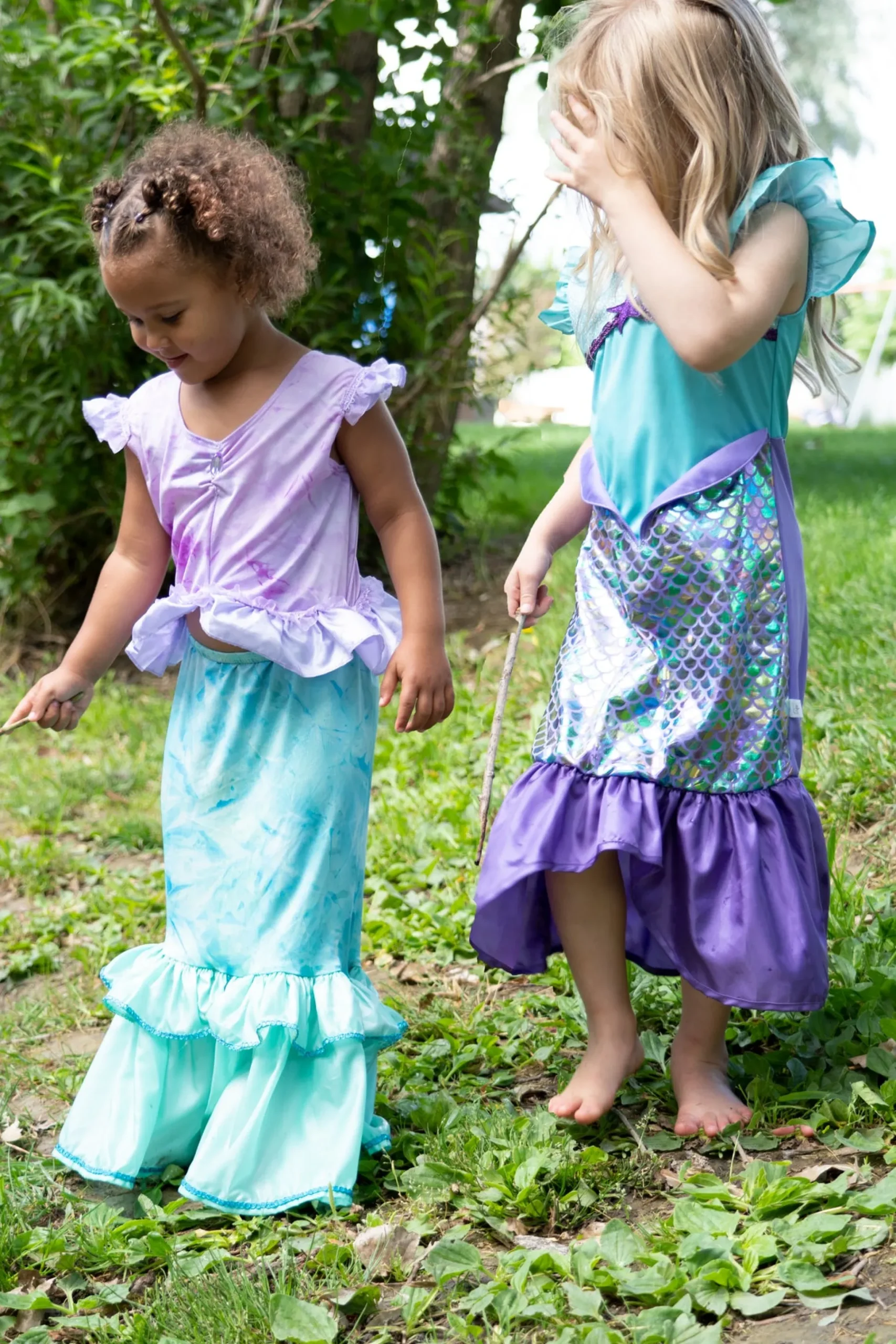 Little Adventures Purple Sparkle Mermaid> Dresses