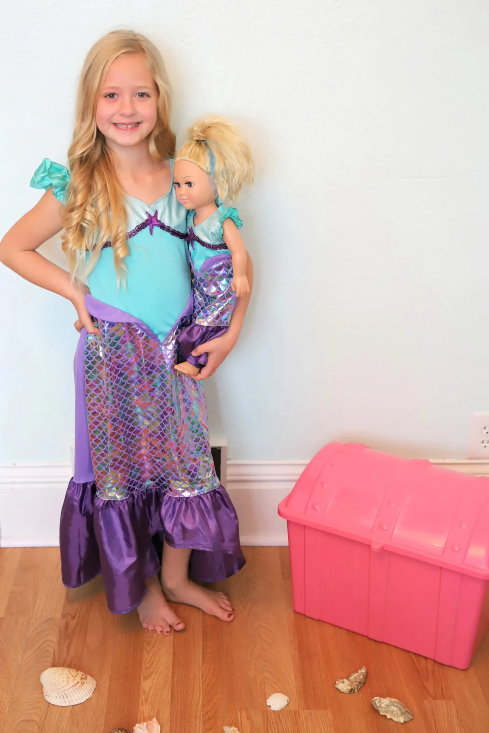 Little Adventures Purple Sparkle Mermaid> Dresses