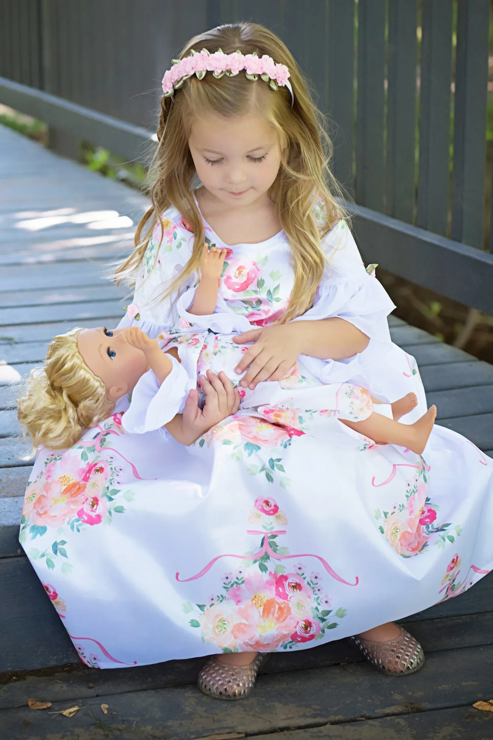 Little Adventures White Floral Beauty> Dresses