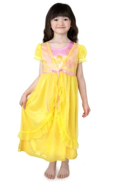 Little Adventures Yellow Beauty Nightgown With Yellow Robe> Nightgowns