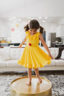 Little Adventures Yellow Beauty Twirl Dress><noscript><img width=