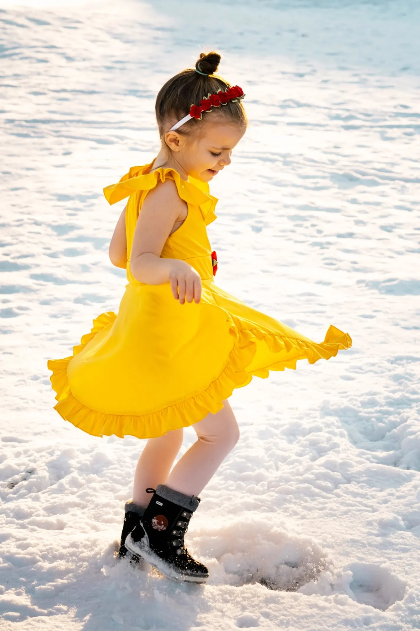 Little Adventures Yellow Beauty Twirl Dress> Twirl Dresses