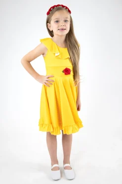 Little Adventures Yellow Beauty Twirl Dress><noscript><img width=